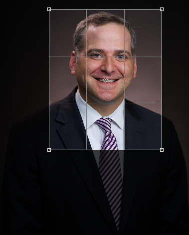 How to crop a professional headshot